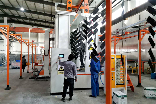 Powder coating line equipment at the ZHIDA factory